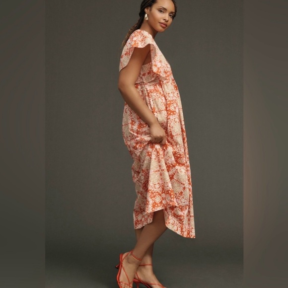 Anthropologie Maeve Flutter Sleeve Babydoll Dress - Picture 4 of 9